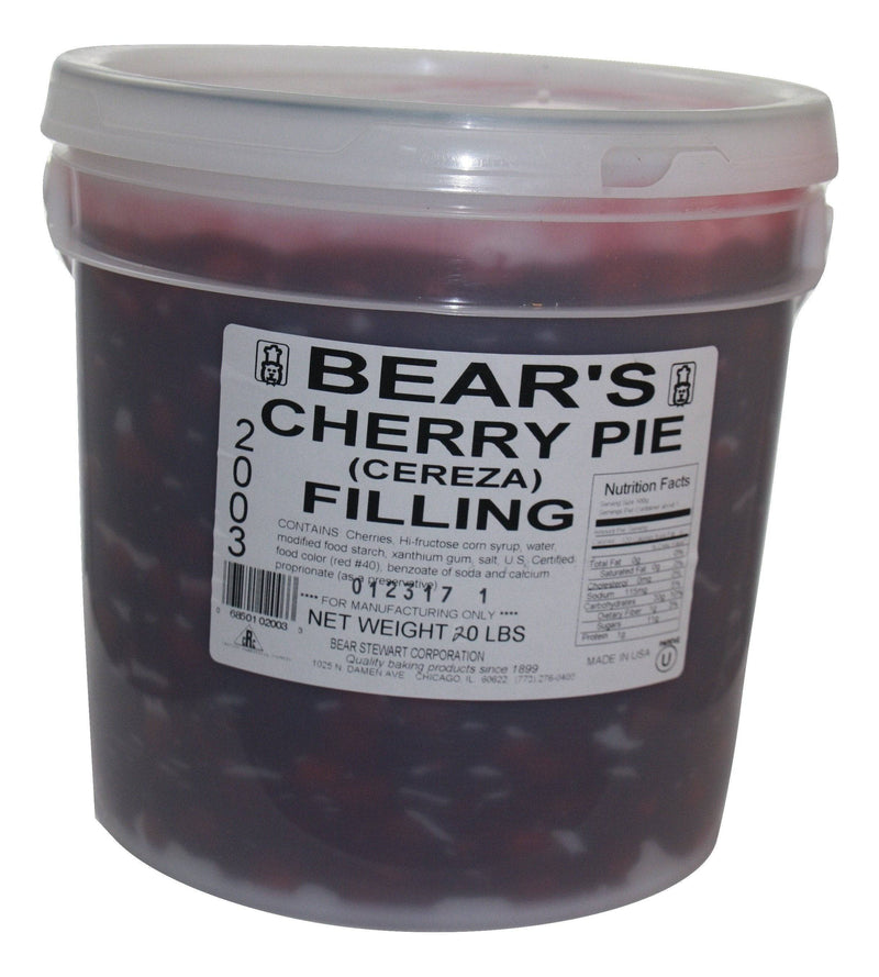 Whole Cherry Pie Filling- 40 Pound Pail - Donut-Supplies.Com
