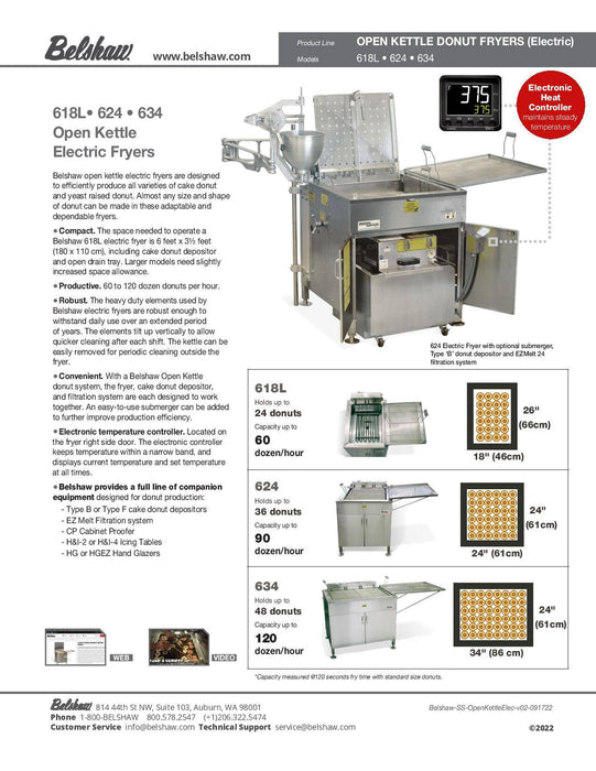 Belshaw 624 Donut Fryer 24" X 24" (Electric)