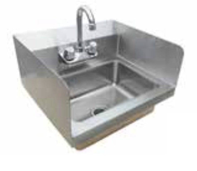Bevles wall mount hand wash sink with 4" gooseneck faucet - Donut-Supplies.Com