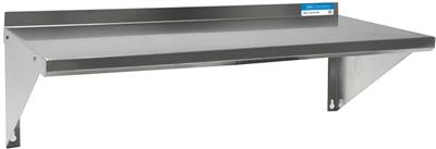 BK Resources 12" x 36" Stainless Steel T-430 18 Gauge Wall Shelf - Donut-Equipment.com