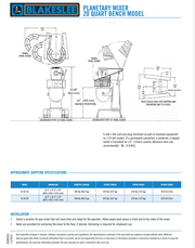 20 Quart Blakeslee Food MIxer Bench Model B-20-CA - Donut-Supplies.Com