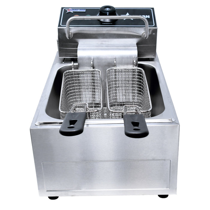Omcan 12 lb Countertop Electric Fryer – 1350W, 110V Commercial Deep Fryer for Restaurants, Concession Stands & Foodservice Kitchens