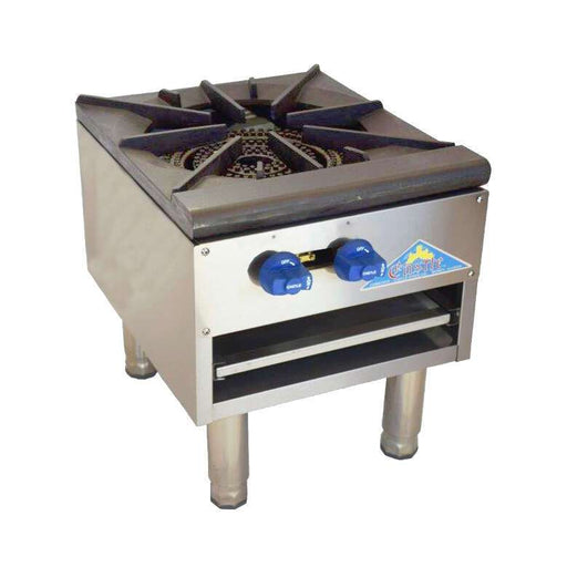 Comstock-Castle CCSP-1 18" Gas Stock Pot Range, 1 Double Burner, Cabinet Base, 110,000 BTU, Stainless Steel Front - Donut-Supplies.Com