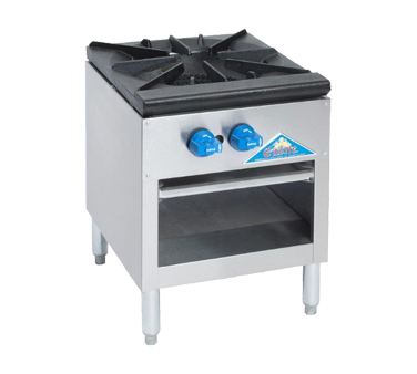 Comstock-Castle CSP18 18" Gas Stock Pot Range, Cabinet Base, 90,000-110,000 BTU, Stainless Steel Front - Donut-Supplies.Com