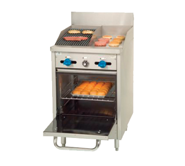 Comstock-Castle F318-12-1RB 24" Gas Restaurant Range, 12" Griddle, 12" Radiant Broiler, Single Standard Oven, Stainless Steel Front, 70,000 BTU - Donut-Supplies.Com