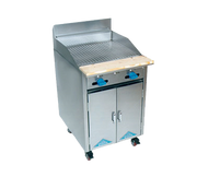 Comstock-Castle F32-2LB 24" Gas Restaurant Range, 2-Burner Broiler, Cabinet Base, Stainless Steel Front, 50,000 BTU - Donut-Supplies.Com