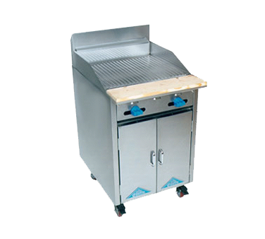 Comstock-Castle F32-2RB 24" Gas Restaurant Range, 2-Burner Radiant Broiler, Cabinet Base, Stainless Steel Front, 50,000 BTU - Donut-Supplies.Com