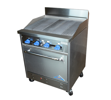 Comstock-Castle F326-2.5RB 30" Gas Restaurant Range, 30" Radiant Broiler, Single Standard Oven, Stainless Steel Front, 110,000 BTU - Donut-Supplies.Com