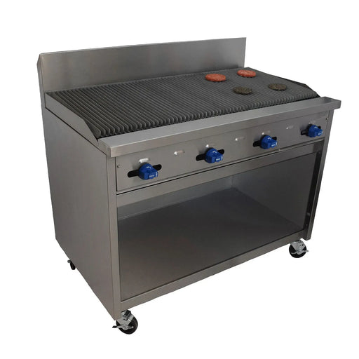 Comstock-Castle F34-4RB 48" Gas Restaurant Range, Radiant Broiler, Cabinet Base, Stainless Steel Front, 100,000 BTU - Donut-Supplies.Com