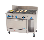 Comstock-Castle F3430-4RB 48" Gas Restaurant Range, 48" Radiant Broiler, Single Standard Oven, Stainless Steel Front, 130,000 BTU - Donut-Supplies.Com