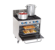 Comstock-Castle FK430-18 36" Gas Restaurant Range, 2 Open Burners, 18" Griddle, Single Standard Oven, Stainless Steel Front, 80,000 BTU - Donut-Supplies.Com