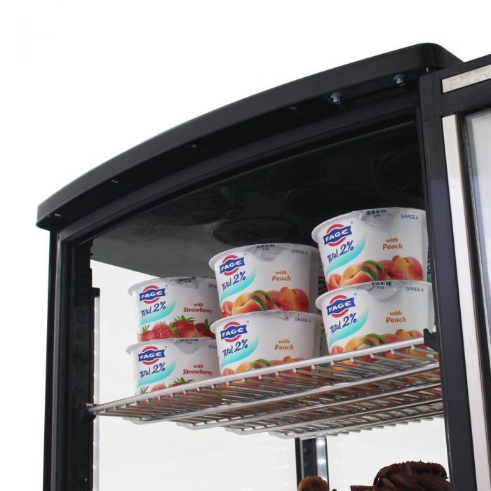 Turbo Air CRT-77-1R-N 17" Diamond Series Glass Sided Countertop Display Refrigerator – One Section, Rear Access, LED Lighting, 115v - Donut-Equipment.com