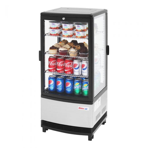 Turbo Air CRT-77-2R-N 17" Diamond Series Countertop Display Refrigerator – Pass-Thru Access, Swing Doors, Stainless Steel Finish, 115v - Donut-Supplies.Com
