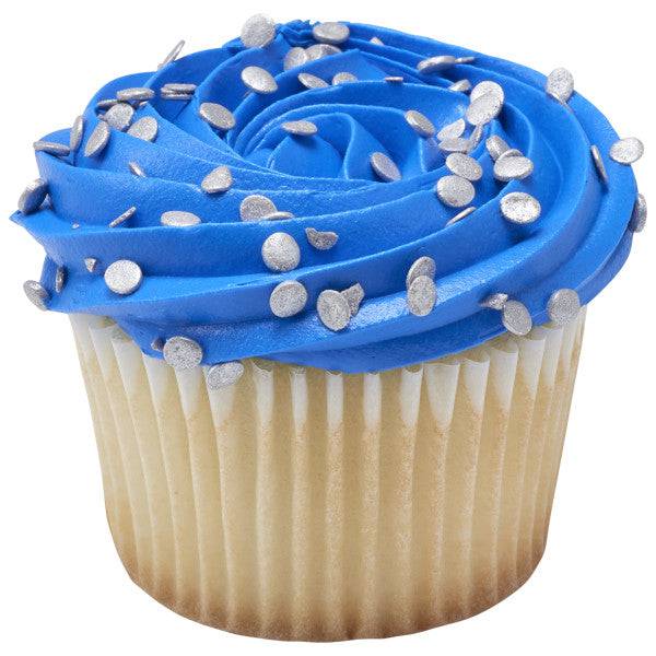 Silver Confetti Quins Sprinkles 19.5 oz - Donut-Supplies.Com