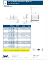 Federal SGD5048 Dry High Volume Series Display Case 50" x 35.31" x 48" - Donut-Supplies.Com