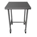 BK Resources 30" x 30" 16 Gauge Stainless Steel Pub Table with H-Brace & Foot Rest – Heavy-Duty • Mobile on Casters - Donut-Equipment.com