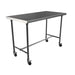 BK Resources 48" x 30" 16 Gauge Stainless Steel Pub Table with H-Brace & Foot Rest – Heavy-Duty • Mobile on Casters - Donut-Equipment.com