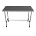 BK Resources 60" x 30" 16 Gauge Stainless Steel Pub Table with H-Brace & Foot Rest – Heavy-Duty • Mobile on Casters - Donut-Equipment.com