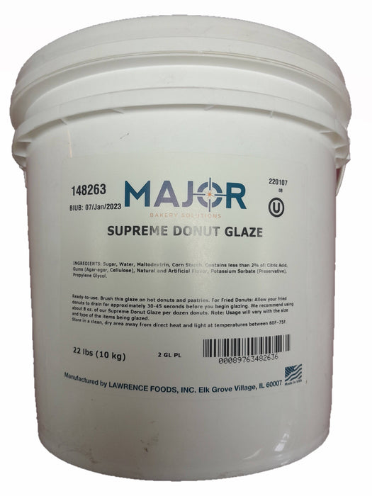 Lawrence Foods easy-to-use Supreme Donut Glaze 22# pail