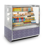 Federal Industries (ITRSS6034-B18)-Italian Series Refrigerated- 60" x 52"(H) Self Service Open Air Case w/ Two Shelves 208-240V - Donut-Supplies.Com