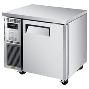 Turbo Air JUF-36S-N J Series 36" Narrow Depth Undercounter Freezer w/ 1 Section, Solid Door & Side Mounted Compressor - Donut-Equipment.com