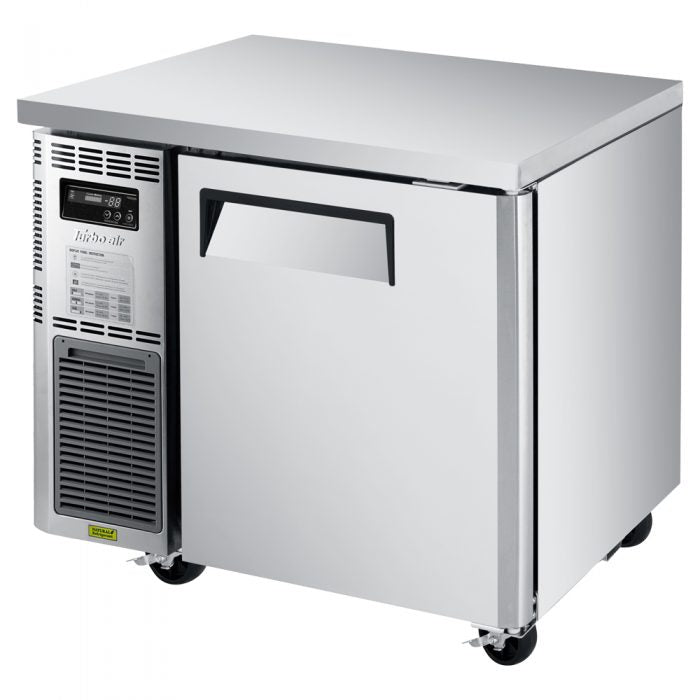 Turbo Air JUF-36S-N J Series 36" Narrow Depth Undercounter Freezer w/ 1 Section, Solid Door & Side Mounted Compressor - Donut-Supplies.Com
