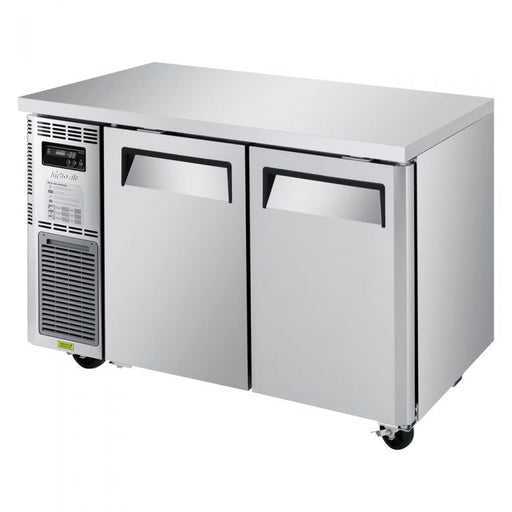 Turbo Air JUF-48S-N J Series 48" Narrow Depth Undercounter Freezer w/ 2 Sections, Solid Doors & Side Mounted Compressor - Donut-Supplies.Com