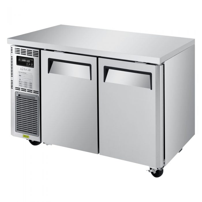 Turbo Air JUF-48S-N J Series 48" Narrow Depth Undercounter Freezer w/ 2 Sections, Solid Doors & Side Mounted Compressor - Donut-Supplies.Com