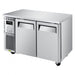 Turbo Air JUF-48S-N J Series 48" Narrow Depth Undercounter Freezer w/ 2 Sections, Solid Doors & Side Mounted Compressor - Donut-Supplies.Com