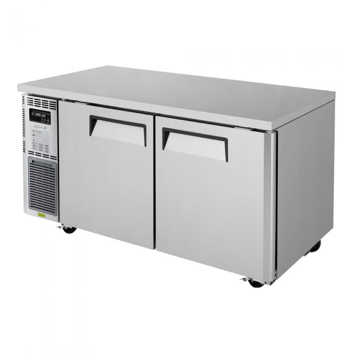 Turbo Air JUF-60-N J Series 60" Solid Door Undercounter Freezer w/ 2 Sections & Side Mounted Compressor - Donut-Equipment.com