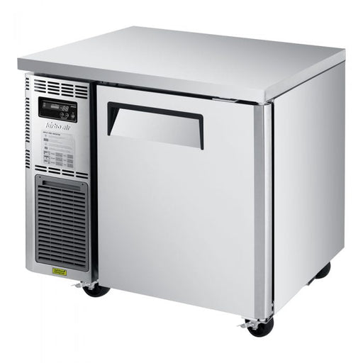 Turbo Air JUR-36S-N6 J Series 36" Narrow Depth Undercounter Refrigerator w/ 1 Section, 2 Solid Doors & Side Mounted Compressor - Donut-Supplies.Com