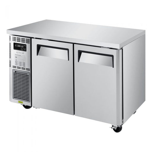 Turbo Air JUR-48S-N6 J Series 48" Narrow Depth Undercounter Refrigerator w/ 2 Sections, Solid Doors & Side Mounted Compressor - Donut-Supplies.Com