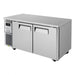 Turbo Air JUR-60-N6 J Series 60" Solid Door Undercounter Refrigerator w/ 2 Sections & Side Mounted Compressor - Donut-Supplies.Com