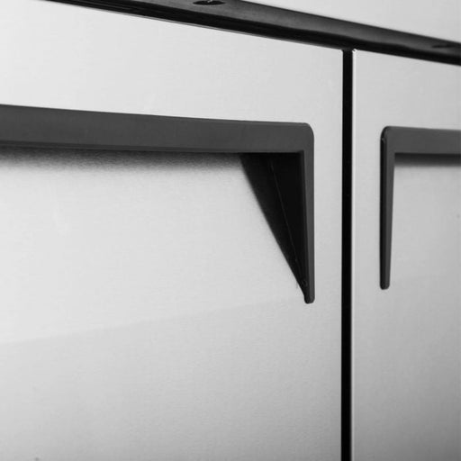 Turbo Air JUR-72S-N6 J Series 72" Narrow Depth Undercounter Refrigerator w/ 3 Sections, Solid Doors & Side Mounted Compressor - Donut-Supplies.Com