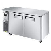Turbo Air JUR-60S-N6 J Series 60" Narrow Depth Undercounter Refrigerator w/ 2 Sections, Solid Doors & Side Mounted Compressor - Donut-Equipment.com