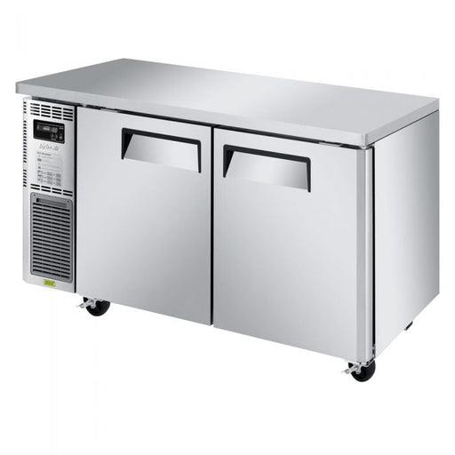 Turbo Air JUR-60S-N6 J Series 60" Narrow Depth Undercounter Refrigerator w/ 2 Sections, Solid Doors & Side Mounted Compressor - Donut-Supplies.Com