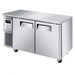 Turbo Air JUR-60S-N6 J Series 60" Narrow Depth Undercounter Refrigerator w/ 2 Sections, Solid Doors & Side Mounted Compressor - Donut-Supplies.Com