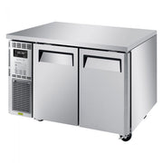Turbo Air JURF-48-N J Series 47 1/4" Dual Temperature Undercounter Refrigerator/Freezer w/ 2 Sections & Solid Doors - Donut-Equipment.com