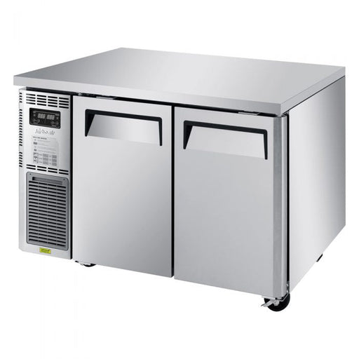 Turbo Air JURF-48-N J Series 47 1/4" Dual Temperature Undercounter Refrigerator/Freezer w/ 2 Sections & Solid Doors - Donut-Supplies.Com