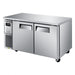 Turbo Air JURF-60-N J Series 59 1/4" Dual Temperature Undercounter Refrigerator/Freezer w/ 2 Sections & Solid Doors - Donut-Supplies.Com