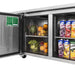 Turbo Air JUR-60S-N6 J Series 60" Narrow Depth Undercounter Refrigerator w/ 2 Sections, Solid Doors & Side Mounted Compressor - Donut-Supplies.Com