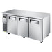 Turbo Air JURF-72-N J Series 70 7/8" Dual Temperature Undercounter Refrigerator/Freezer w/ 3 Sections & Solid Doors - Donut-Supplies.Com