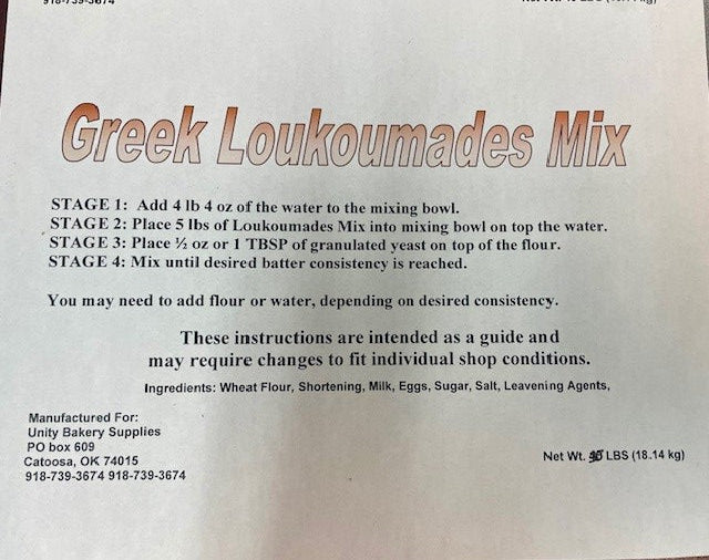 Greek Loukoumades Mix - 245 pounds- (7) - 35# Boxes