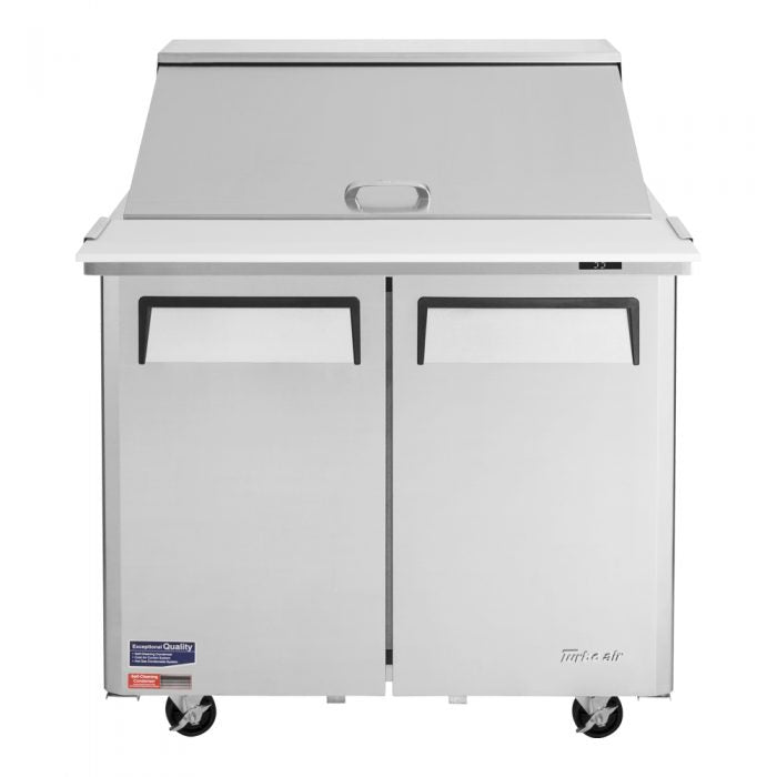 Turbo Air MST-36-15-N6 M3 Series 36" 2 Door Stainless Steel Refrigerated Sandwich Prep Table - Donut-Equipment.com