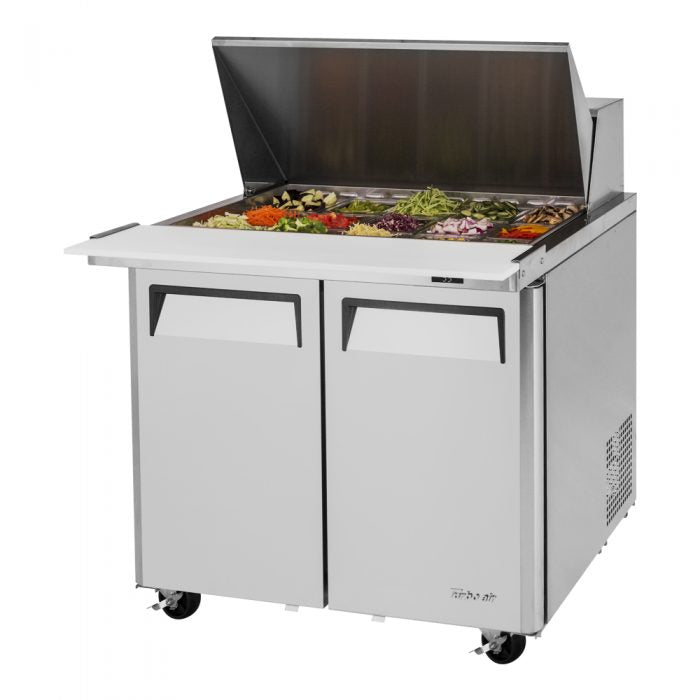 Turbo Air MST-36-15-N6 M3 Series 36" 2 Door Stainless Steel Refrigerated Sandwich Prep Table - Donut-Equipment.com