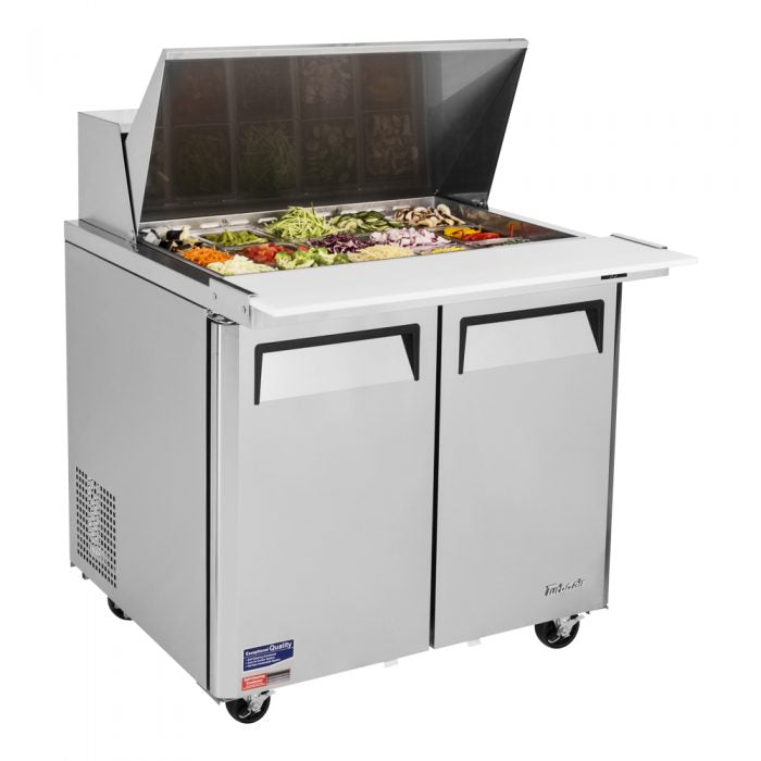 Turbo Air MST-36-15-N6 M3 Series 36" 2 Door Stainless Steel Refrigerated Sandwich Prep Table - Donut-Equipment.com