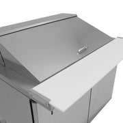 Turbo Air MST-48-18-N M3 Series 48" 2 Door Mega Top Stainless Steel Refrigerated Sandwich Prep Table - Donut-Equipment.com