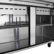 Turbo Air MST-48-18-N M3 Series 48" 2 Door Mega Top Stainless Steel Refrigerated Sandwich Prep Table - Donut-Equipment.com