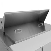 Turbo Air MST-48-18-N M3 Series 48" 2 Door Mega Top Stainless Steel Refrigerated Sandwich Prep Table - Donut-Equipment.com