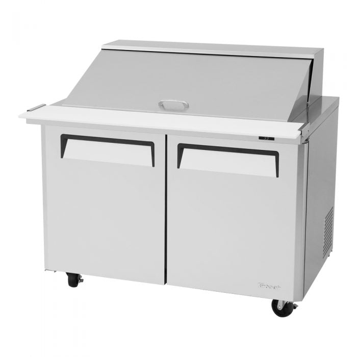 Turbo Air MST-48-18-N M3 Series 48" 2 Door Mega Top Stainless Steel Refrigerated Sandwich Prep Table - Donut-Equipment.com